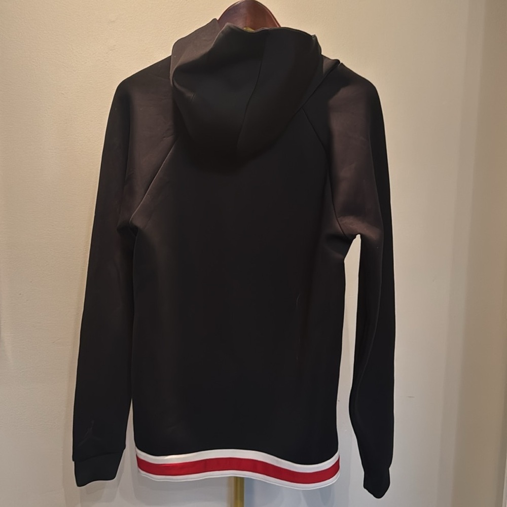 Nike Jordan flight tech Black Hoodie with Red and White Chevron Design EUC M - Picture 3 of 9